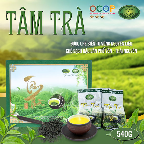 Tâm trà hộp 540g
